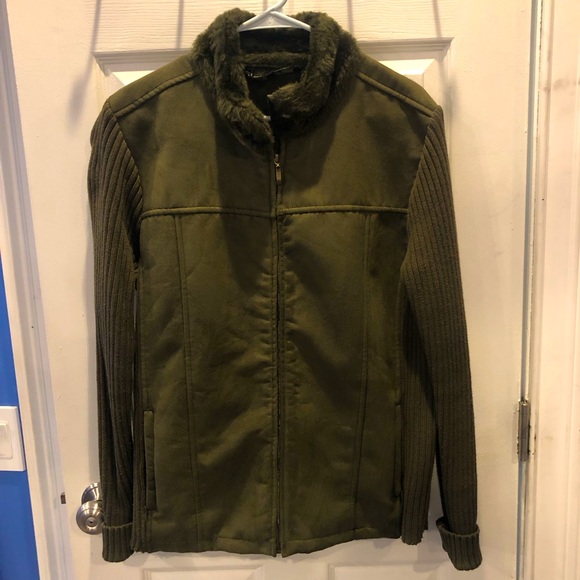 Lady Hathaway Green Faux Suede Jacket XL - Picture 1 of 14